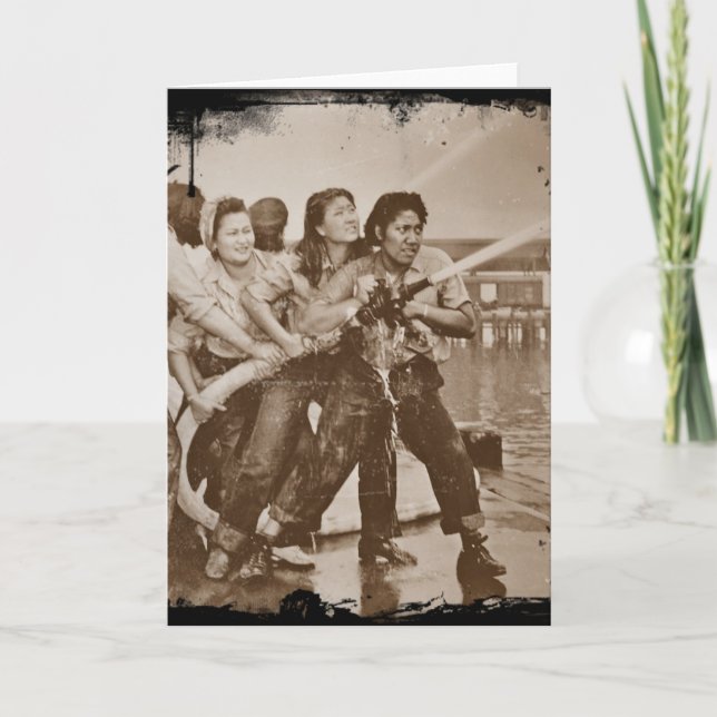 Carte Femmes Pompiers Pearl Harbor 7 décembre (Devant)