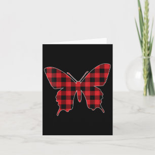 Carte FEMMES Rouge Buffalo Plaid Papillon Correspondant 