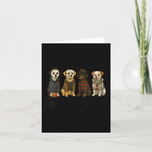 Carte Femmes Une Patte Effrayante Halloween Chien Hallow
