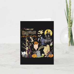 Carte Femmes Vive Halloween Chat Noir Sorcière Empoisonn