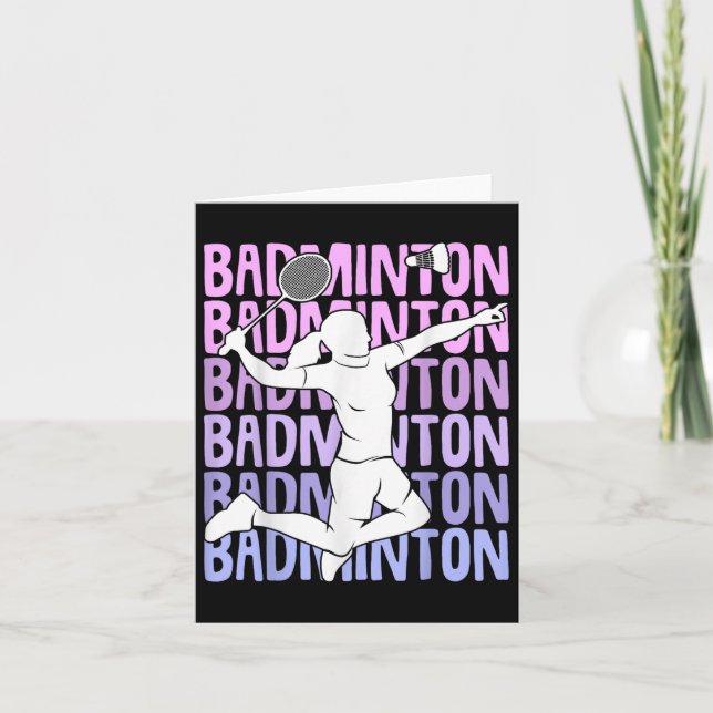 Carte Femmes Volants de badminton (Devant)