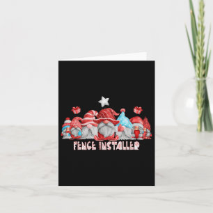 Carte Fence Installer Job Gnome Noël Retour À L'École