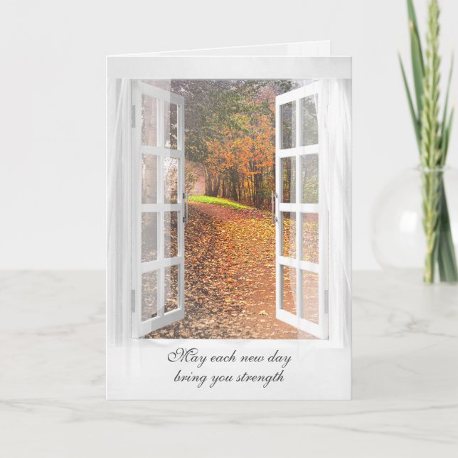 Carte Fenêtre Automne pour la Sympathie (Devant)