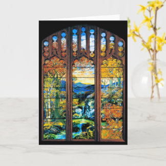 Carte Fenêtre en verre de Tiffany Fenêtre paysage de chu