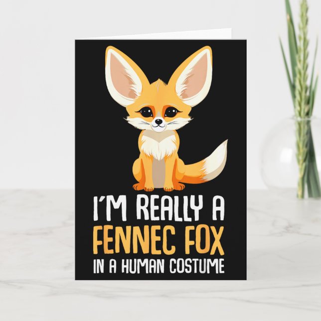 Carte Fennec Renard Costume Filles Renard  (Devant)