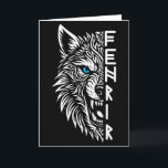 Carte Fenrir Loup Viking d'Odin Norse Viking Celtique Fe<br><div class="desc">Fenrir Loup Viking d'Odin Norse Viking Celtique Loup Fenrir</div>