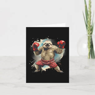 Carte Fente De Boxe Avec Gants De Boxe Kickboxing Funny