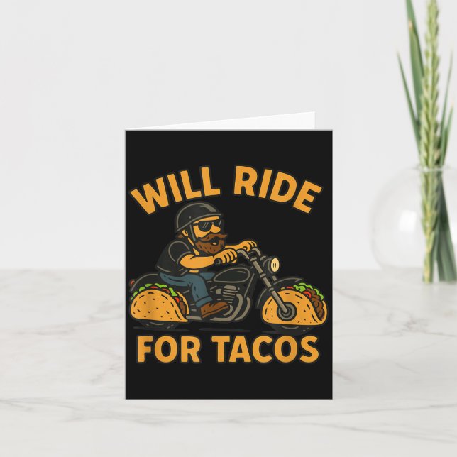 Carte Fera du vélo pour des tacos Cadeau drôle pour amat (Devant)