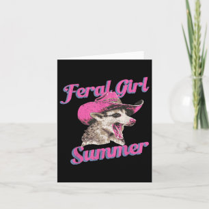 Carte Feral Girl Summer Retro Possum Funny meme