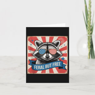 Carte Feral Mais Free Raccoon 4 juillet Trash Panda Gir