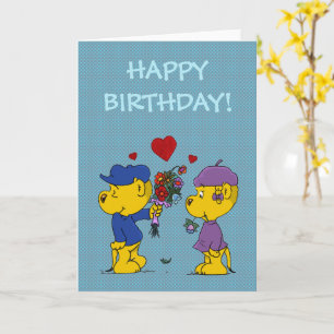 Carte Ferald et Sahsha Ferret Anniversaire