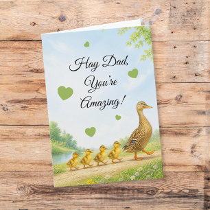Carte Ferme de la famille canard Papa Incroyable Fête de