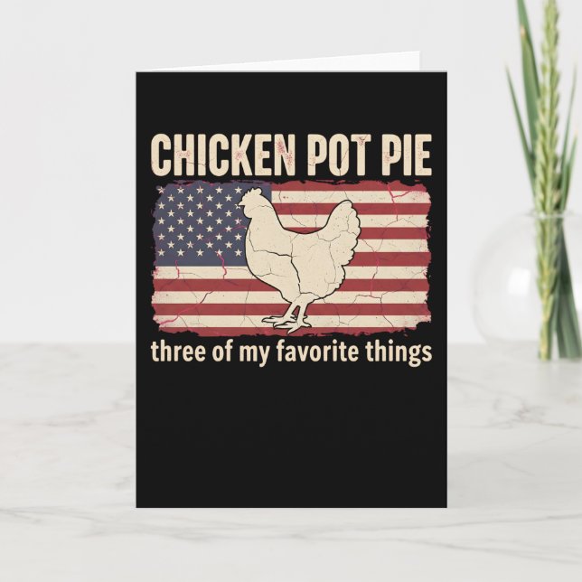 Carte Ferme de poulet drôle Pot Pie Amoureux de poulet r (Devant)