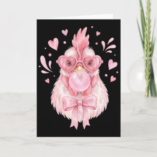 Carte Ferme de poulets Saint-Valentin Cupidon Coquette A