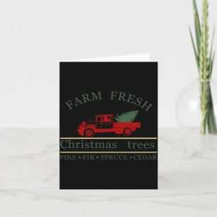 Carte Ferme Frais Vintage Clic Camion Près Arbres