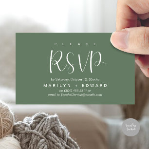 Carte fermée de rappel RSVP faire-part de mariage