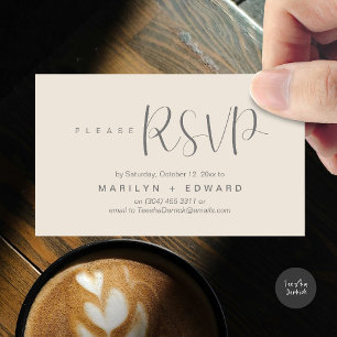Carte fermée de rappel RSVP faire-part de mariage