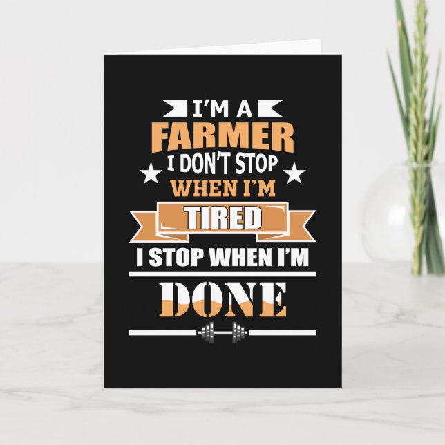 Carte Fermier Tracteur agricole Agriculture Agricole Idé (Devant)