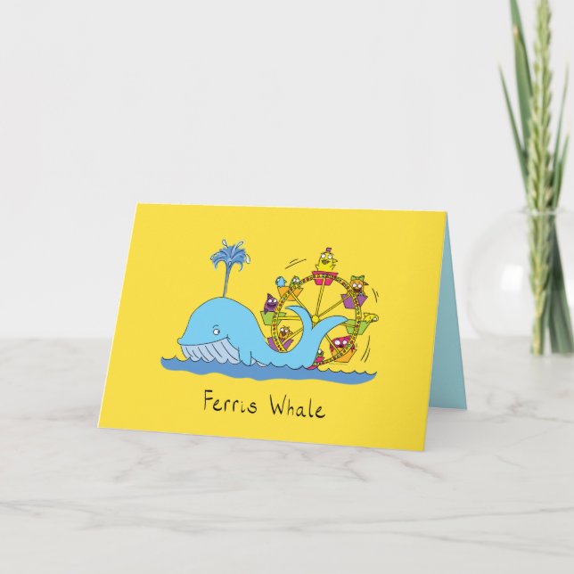 Carte Ferris Whale - Funny Ferris Wheel Greeting Card (Devant)