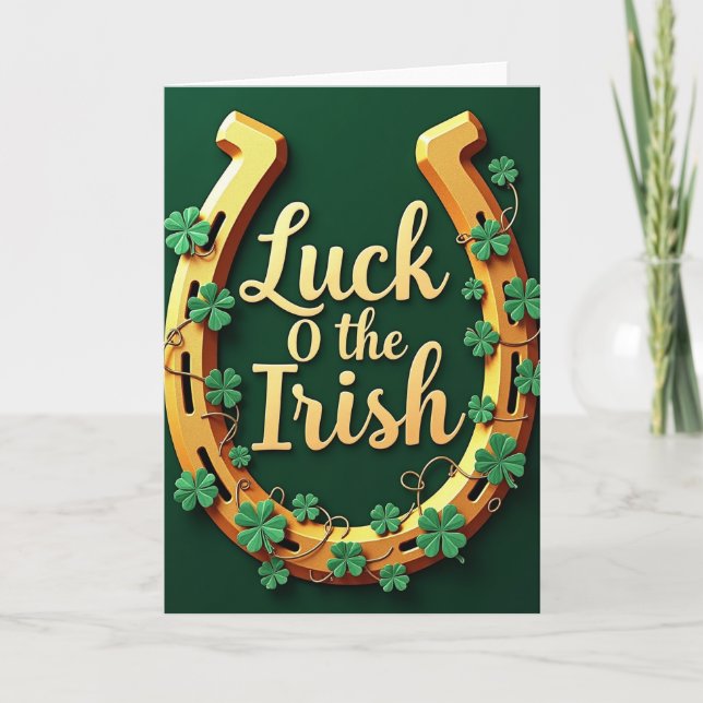 Carte Fers à Cheval Chance Irlandaise (Devant)