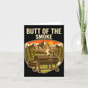 Carte Fessier de la fumée Blague de fumeur BBQ Pun porc