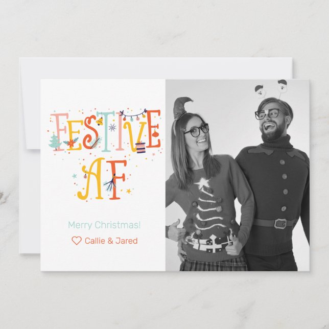 Carte Festif AF personnalisée de vacances photo (Devant)