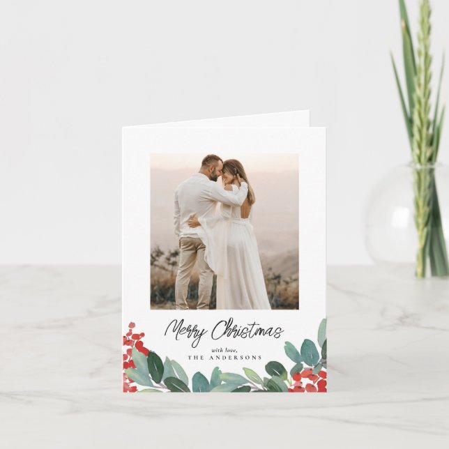 Carte Festin Aquarelle de Noël (Devant)