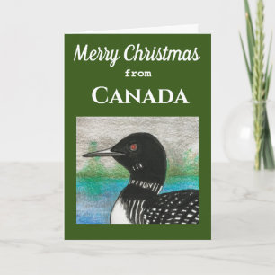 Carte Festin Loon Joyeux Noël du Canada
