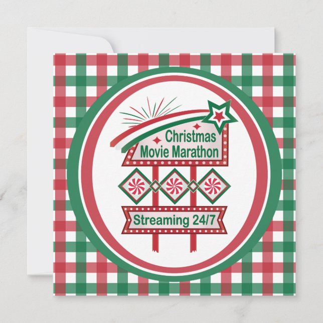 Carte Festival du Marathon de Noël Retro Marquee (Devant)