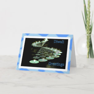 Carte Festival indien de Diwali de bougie de tealight de