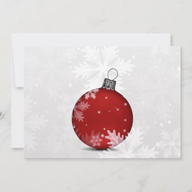 carte festive affaires argent rouge vacances (Devant)