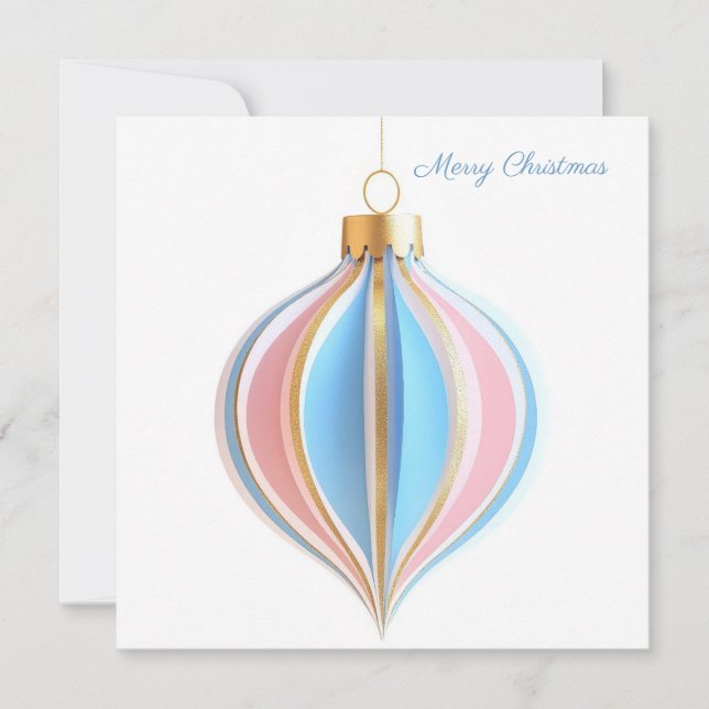 Carte Festive and elegant Christmas Bauble Greeting  (Devant)