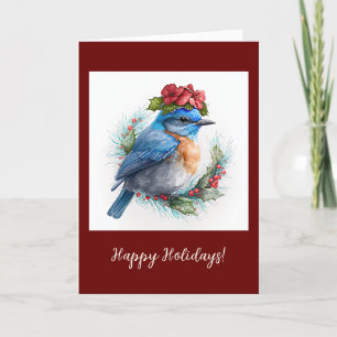 Carte Festive Bluebird pliée Fête / Noël