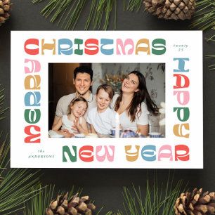 Carte Festive Colorful Christmas Holiday Card