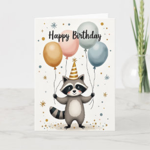 Carte festive de ballon de forêt