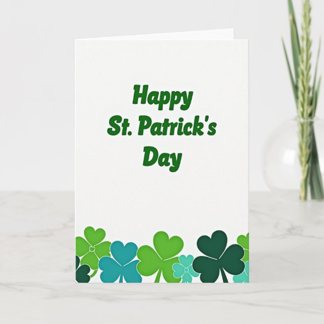 Carte festive de la Saint-Patrick (Devant)