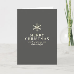 Carte festive de Noël au flocon de neige