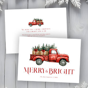 Carte Festive de Noël Truck