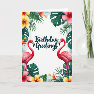 Carte festive d'oiseau tropical