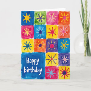Carte festive en bloc aquarelle