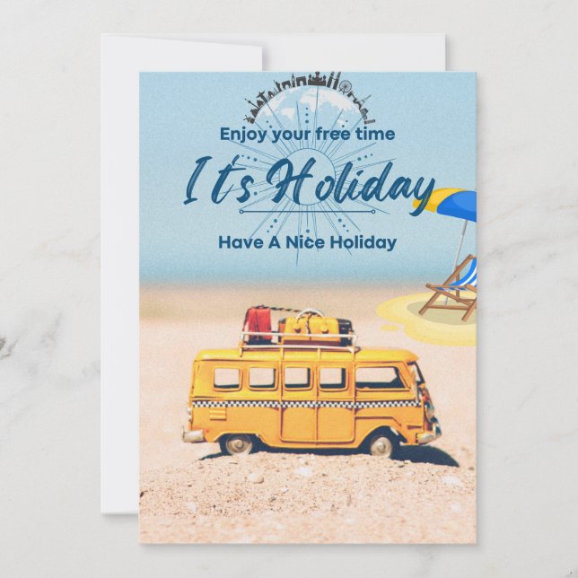 Carte Festive Flat Holiday - Carte de voeux unique (Devant)