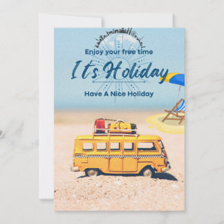 Carte Festive Flat Holiday - Carte de voeux unique