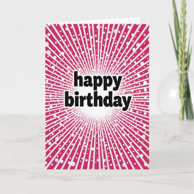 Carte festive Fuchsia Burst (Devant)