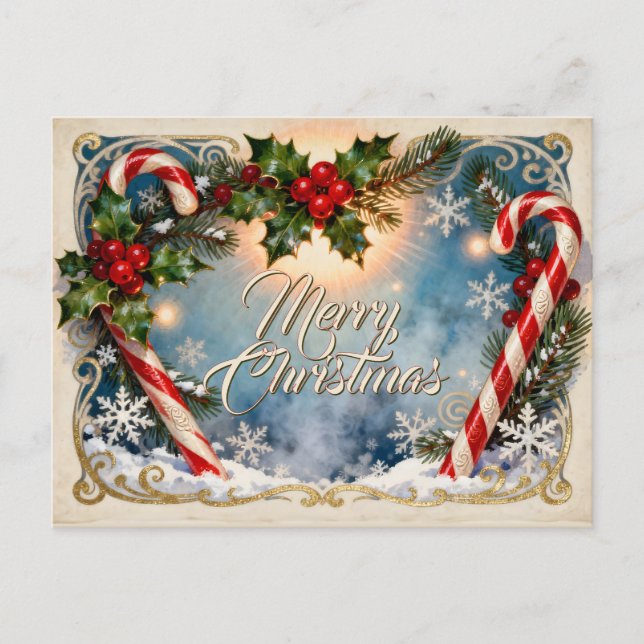 Carte Festive Joyeux Noël avec Shine (Devant)