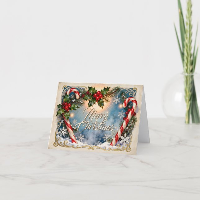 Carte Festive Joyeux Noël avec Shine (Devant)