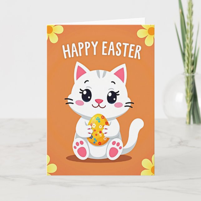 Carte Festive Kitty Happy Egg Card (Devant)