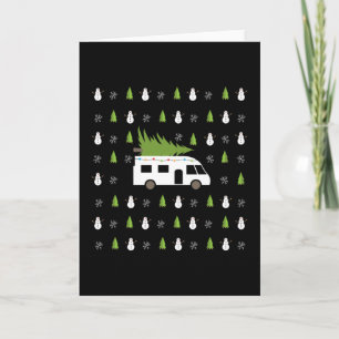 Carte Festive Motorhome propriétaire cadeau de Noël