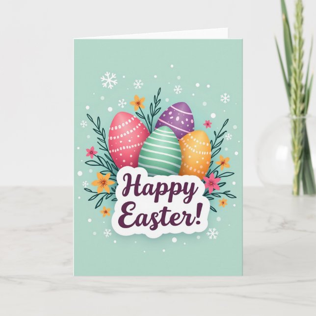 Carte Festive Painted Shapes Greeting Card (Devant)