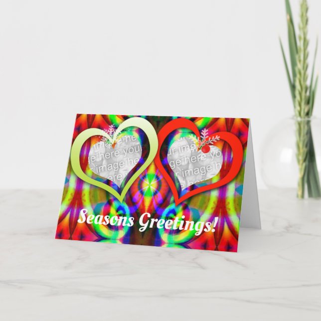 Carte Festive Saisons Twin Hearts (Devant)