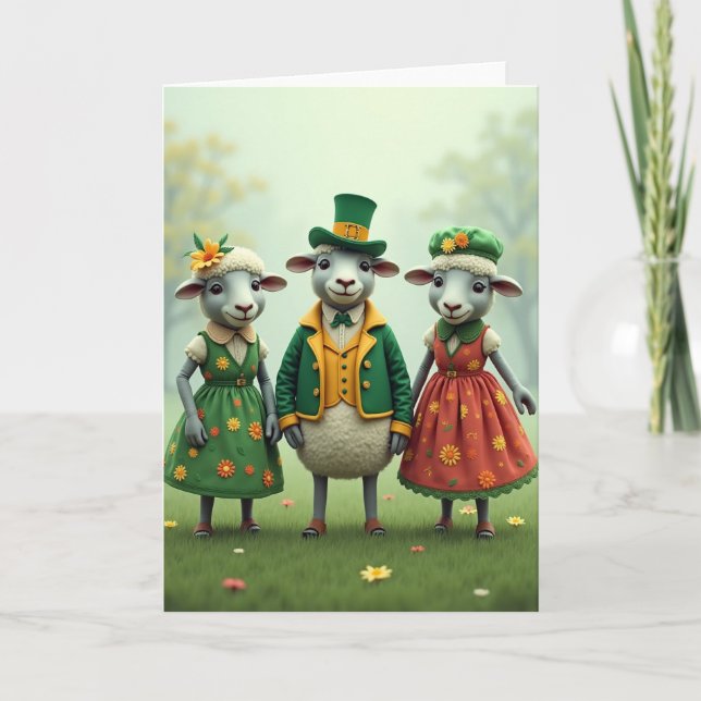 Carte Festive Sheep Springtime Card (Devant)